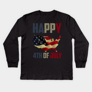 happy 4th july. sience 1776 United States America Kids Long Sleeve T-Shirt